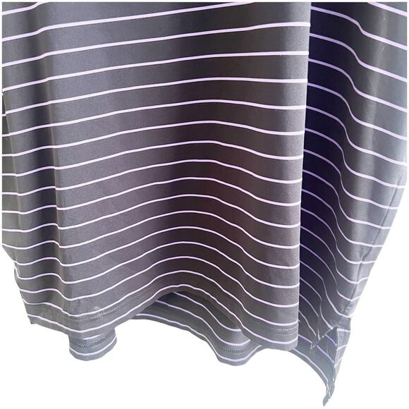 Peter Millar Summer Comfort Polo Striped Black Purple Size XL Golf Country Club - Picture 4 of 9